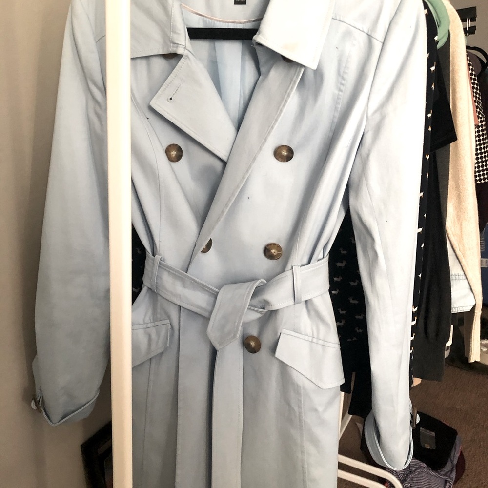 Miss Selfridge Blue Trench Coat